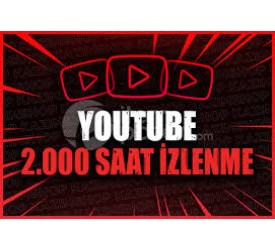 Youtube 2.000 Saat İzlenme